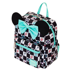Loungefly  Mickey and Minnie Date Night Diner AOP Nylon Mini Backpack