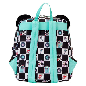 Loungefly  Mickey and Minnie Date Night Diner AOP Nylon Mini Backpack