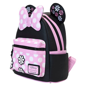 Loungefly Minnie Floral Rock The Dots Mini Backpack