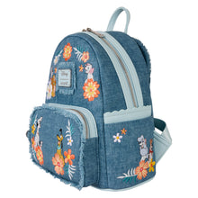 Loungefly Disney Dogs And Cats Faux Denim Fringe Mini Backpack