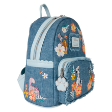 Loungefly Disney Dogs And Cats Faux Denim Fringe Mini Backpack