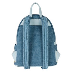 Loungefly Disney Dogs And Cats Faux Denim Fringe Mini Backpack