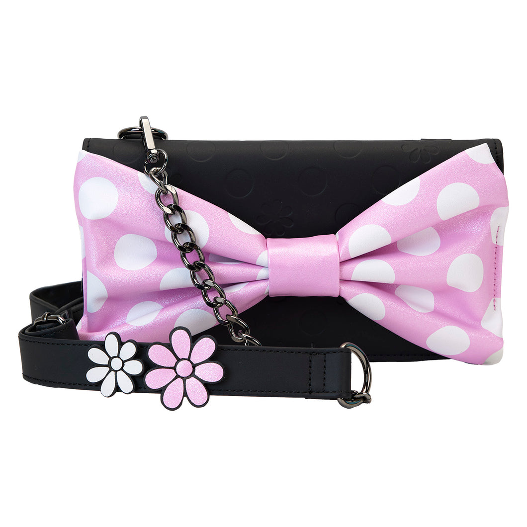 Loungefly Disney Floral Rock The Dots Clutch Crossbody Bag