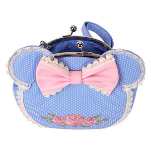 Loungefly Minnie Floral And Lace Kisslock Crossbody Bag