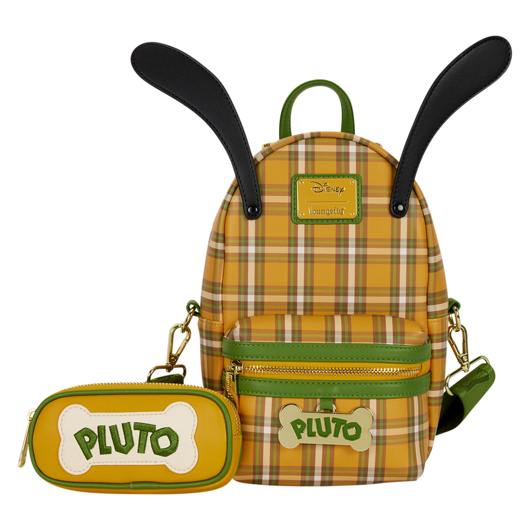 Loungefly Pluto 95th Anniversary Plaid Sling Crossbody Bag with Coin Bag