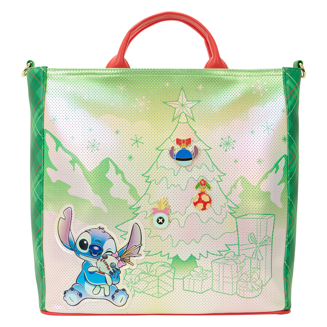 Lilo & Stitch Holiday Tote Crossbody Bag