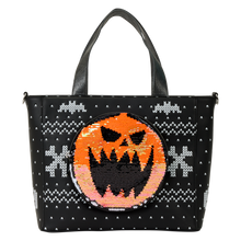 The Nightmare Before Christmas Jack Skellington Reversible Sequins Tote Crossbody Bag with Coin Bag