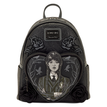 Wednesday Black Roses Mini Backpack