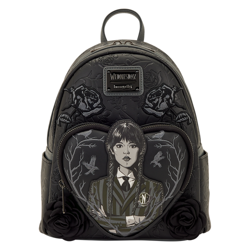 Wednesday Black Roses Mini Backpack