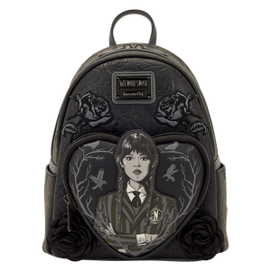 Wednesday Black Roses Mini Backpack