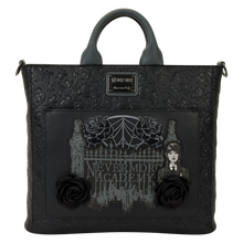 Wednesday Black Roses Convertible Backpack & Tote Crossbody Bag