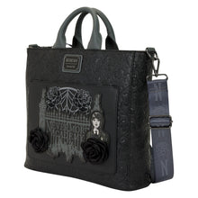Wednesday Black Roses Convertible Backpack & Tote Crossbody Bag