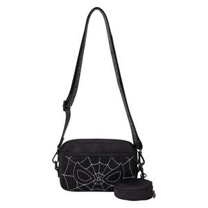 Spider-Man Black & White Suit Sling Crossbody Bag with Coin Bag