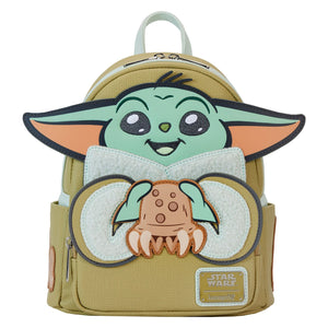 Loungefly Mandalorian Grogu and Crabbies Cosplay Mini Backpack