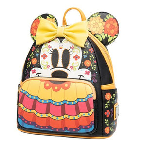 Loungefly Minnie Mouse Dia de los Muertos Sugar Skull Mini Backpack