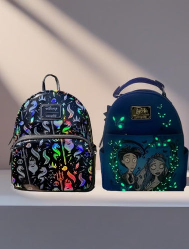 Loungefly Corpse Bride Glow in the Dark & Ursula Mini Backpack Exclusive Bundle