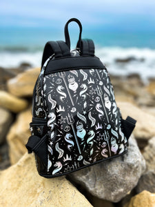 Loungefly Little Mermaid Iridescent Ursula AOP Mini Backpack