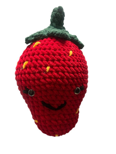 Small Crochet Strawberry