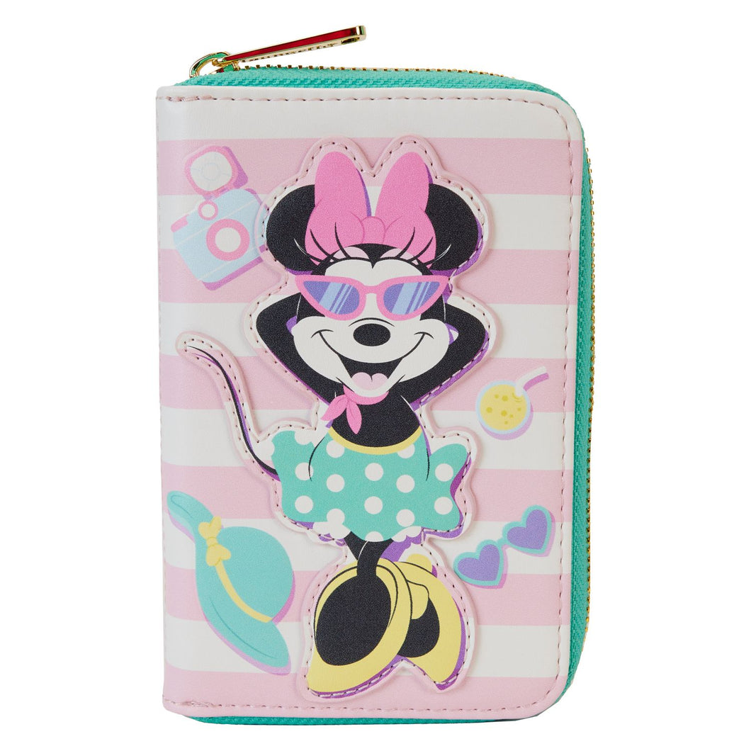 Minnie Mouse Vacation Style Poolside Zip Around Wallet