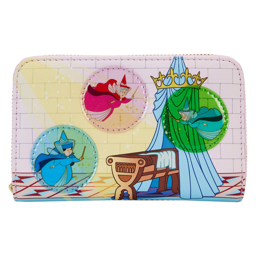 Preorder Loungefly Disney Sleeping Beauty Stained Glass Castle Ziparound Wallet