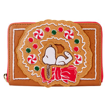 Loungefly Peanuts Snoopy Gingerbread Wreath Ziparound Wallet