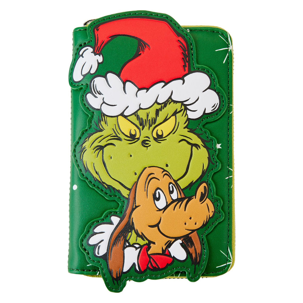 Loungefly Dr Seuss Santa Grinch and Max Ziparound Wallet