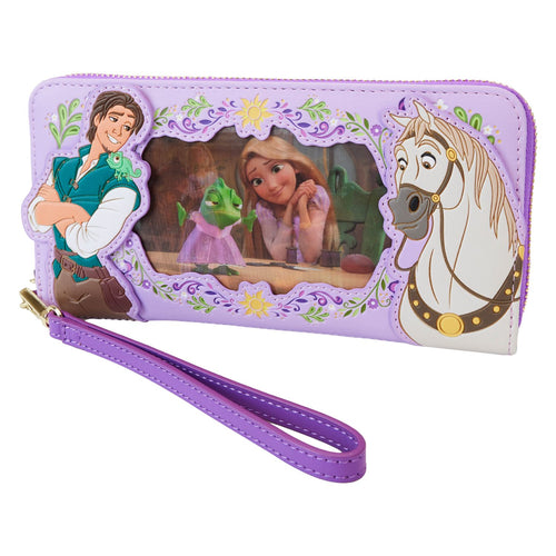 Preorder Loungefly Disney Princess Rapunzel Lenticular Wristlet Wallet