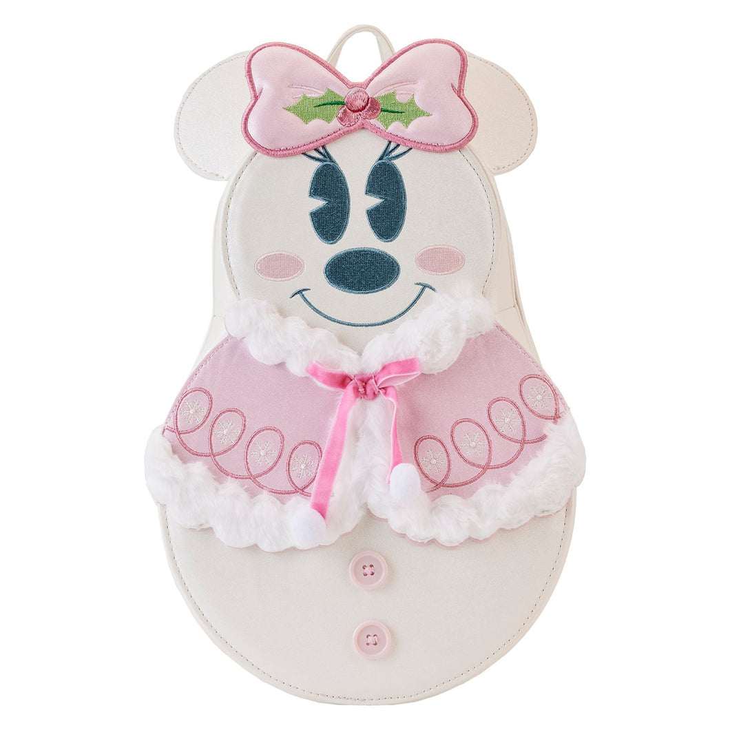 Loungefly Minnie Pastel Figural Snowman Mini Backpack