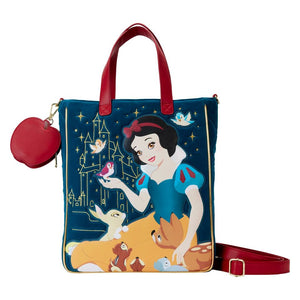 Loungefly Snow White Heritage Quilted Velvet Tote Bag