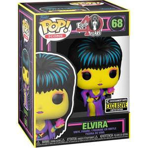 Funko Pop! Elvira Black Light 68 (Pop Protector Included)