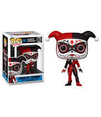 Funko Pop! Dc Super Heroes: Harley Quinn 413 (Day Of The Dead) With Pop Protector