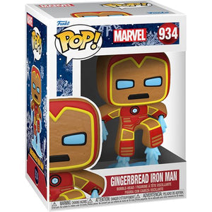 Funko Pop! Marvel- Gingerbread Iron Man 934 (pop protector included)