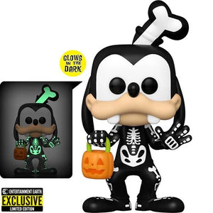 Disney Skeleton Goofy Glow-in-the-Dark Pop! Vinyl Figure 1221 (Pop Protector Included)