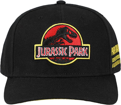 Bioworld Jurassic Park Embroidered Snap Back Black Dad Hat