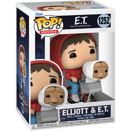 Funko Pop! E.T. 40th Anniversary Elliot with E.T. in Bike Basket Pop! Vinyl Figure 1252 (Pop Protector Included)