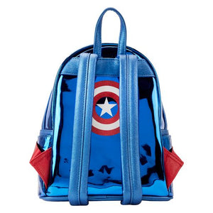 Loungefly Marvel Shine Captain America Cosplay Mini Backpack