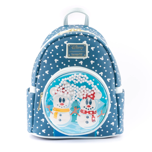 Mickey & Minnie Snowman Snow Globe backpack