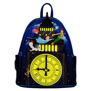 Loungefly Disney Peter Pan Glow Clock Mini Backpack