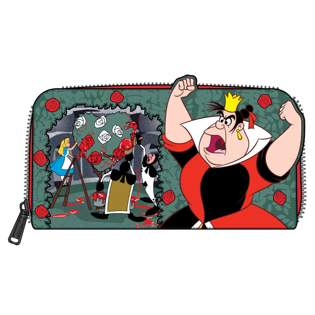 Loungefly Disney Villains Scene Series Queen of Hearts Ziparound Wallet