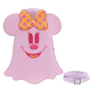 Loungefly Disney Pastel Ghost Minnie and Mickey GITD Double Sided Crossbody Bag
