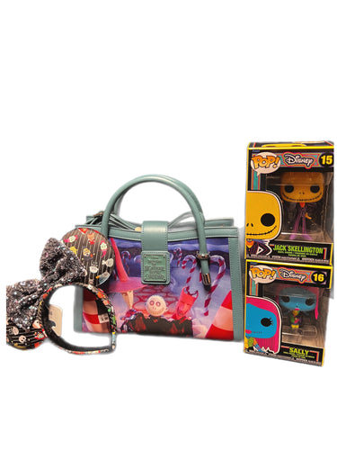 Loungefly Disney Nightmare Before Christmas Final Frame Crossbody Bag Bundle