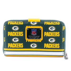 Loungefly Nfl Greenbay Packers Logo Aop Bifold Wallet