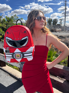 Loungefly Red Power Ranger Cosplay Mini Backpack- Toyz N Fun Exclusive