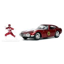Mighty Morphin Power Rangers Toyota 2000 GT 1:32 Scale Die-Cast Metal Vehicle with Red Ranger Nano Figure