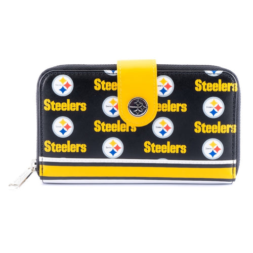 Lougnefly Nfl Pittsburgh Steelers Logo Aop Bifold Wallet