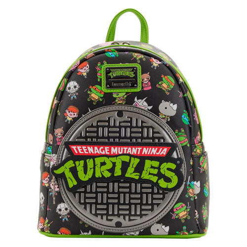 Loungefly Teenage Mutant Ninja Turtle  Sewer Cap AOP Mini Backpack