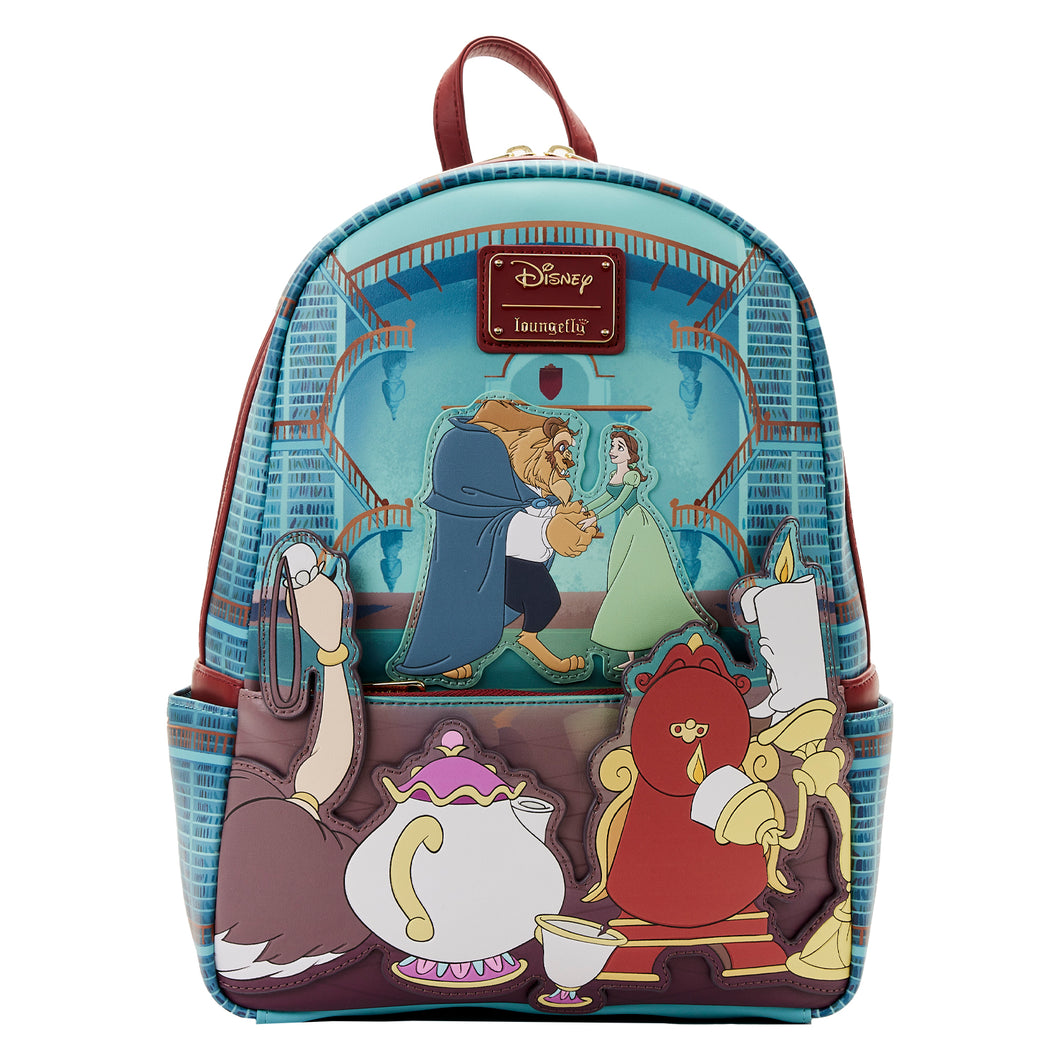 Loungefly Disney Beauty and the Beast Library Scene Mini Backpack S