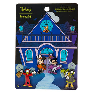 Loungefly Disney Mickey & Friends Halloween 4 PC Pin Set