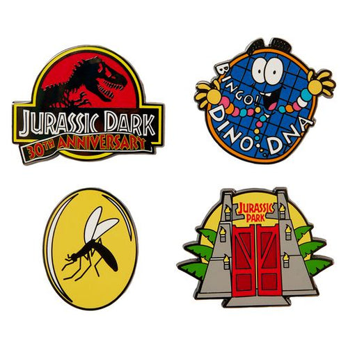 Loungefly Jurassic Park 30th Anniversary 4 PC Pin Set