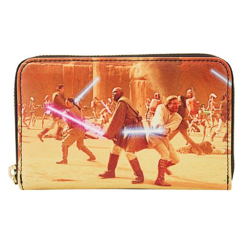 Loungefly Star Wars Episode Two Attack of the Clones Scene Ziparound Wallet